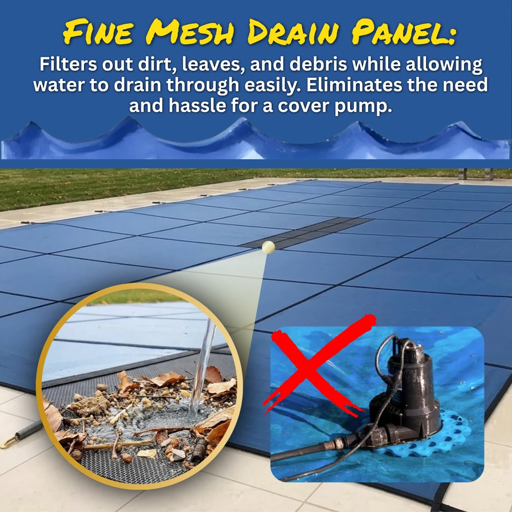 Gorilla Solid Safety Pool Cover With Drain