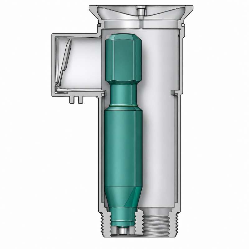 Gizzmo installed inside a swimming pool skimmer