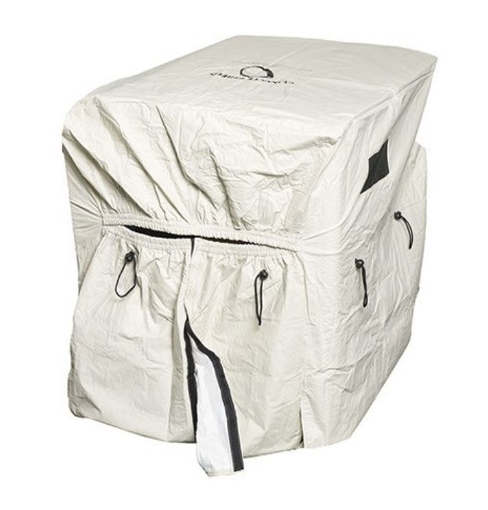 Climate Shield universal pool heater winter cover front view