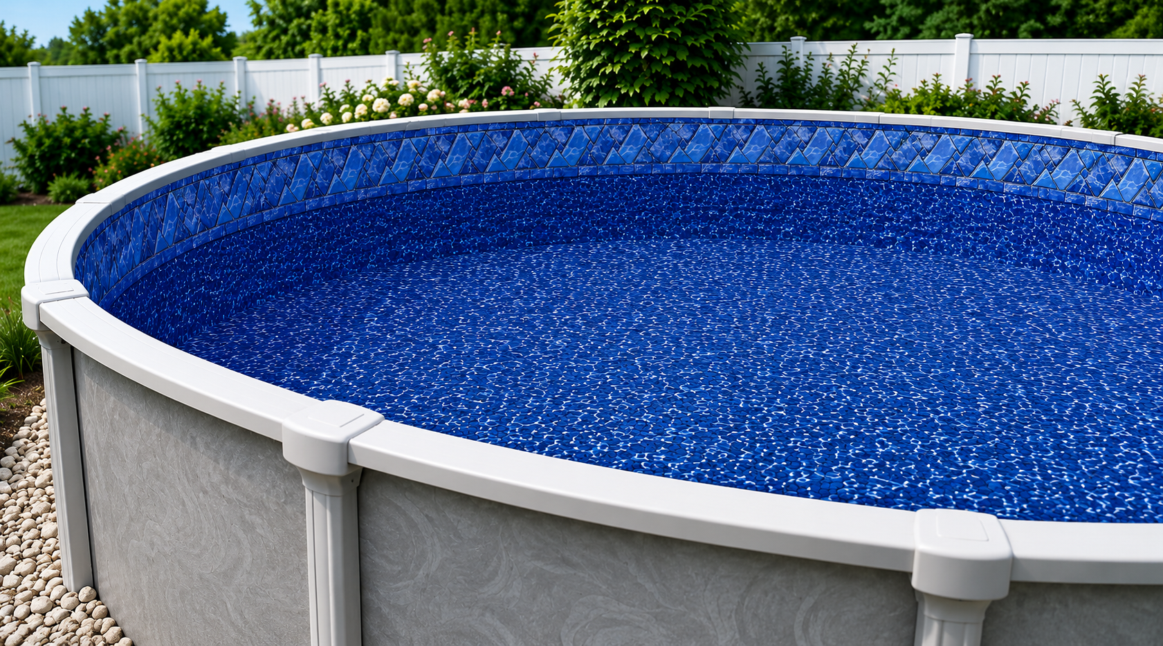 RiverStone Pool Liner Installed RiverStone Pool Liner Installed